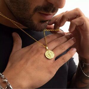 COPY - Men’s Compass Pendant Chain Necklace 24” inch Long